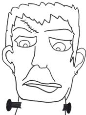 Frankenstein coloring page